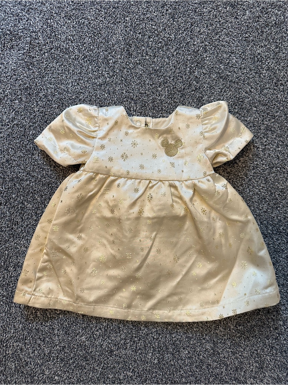 Disney Gold Satin Snowflake Toddler Dress